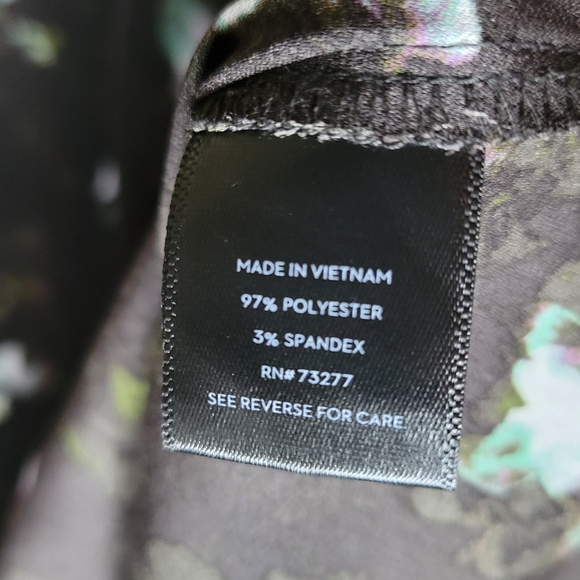 simply Vera Wang dark floral midi dress,  xsmall - Picture 8 of 8